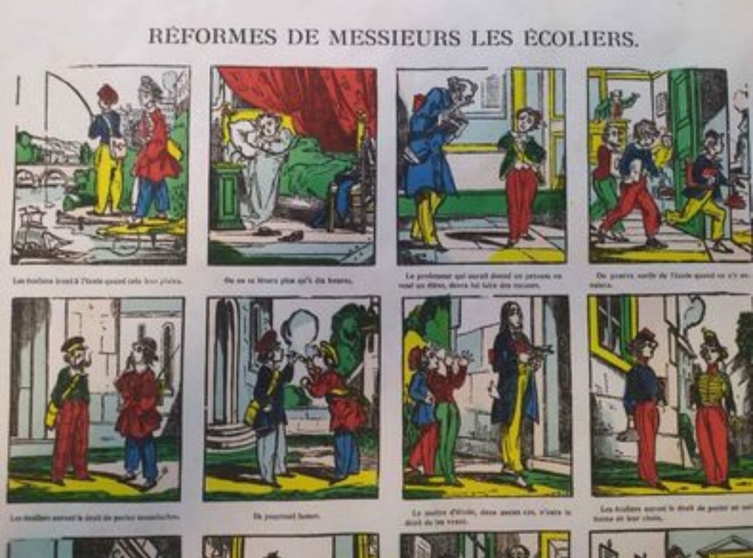 Epinal image reforms of gentlemen schoolchildren