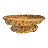 Straw dish on pedestal
