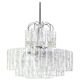 Superb glass tube chandelier from Murano by Doria, Germany, 1960s.