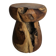 LENA stool in hand-carved solid recycled teak