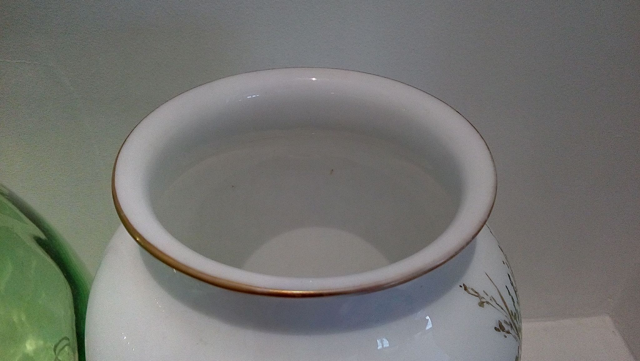 White opaline vase