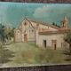 Oil painting fortunato giulio faini 1869-1952 basilica montefiesole