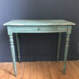 Small table and its original blue patina