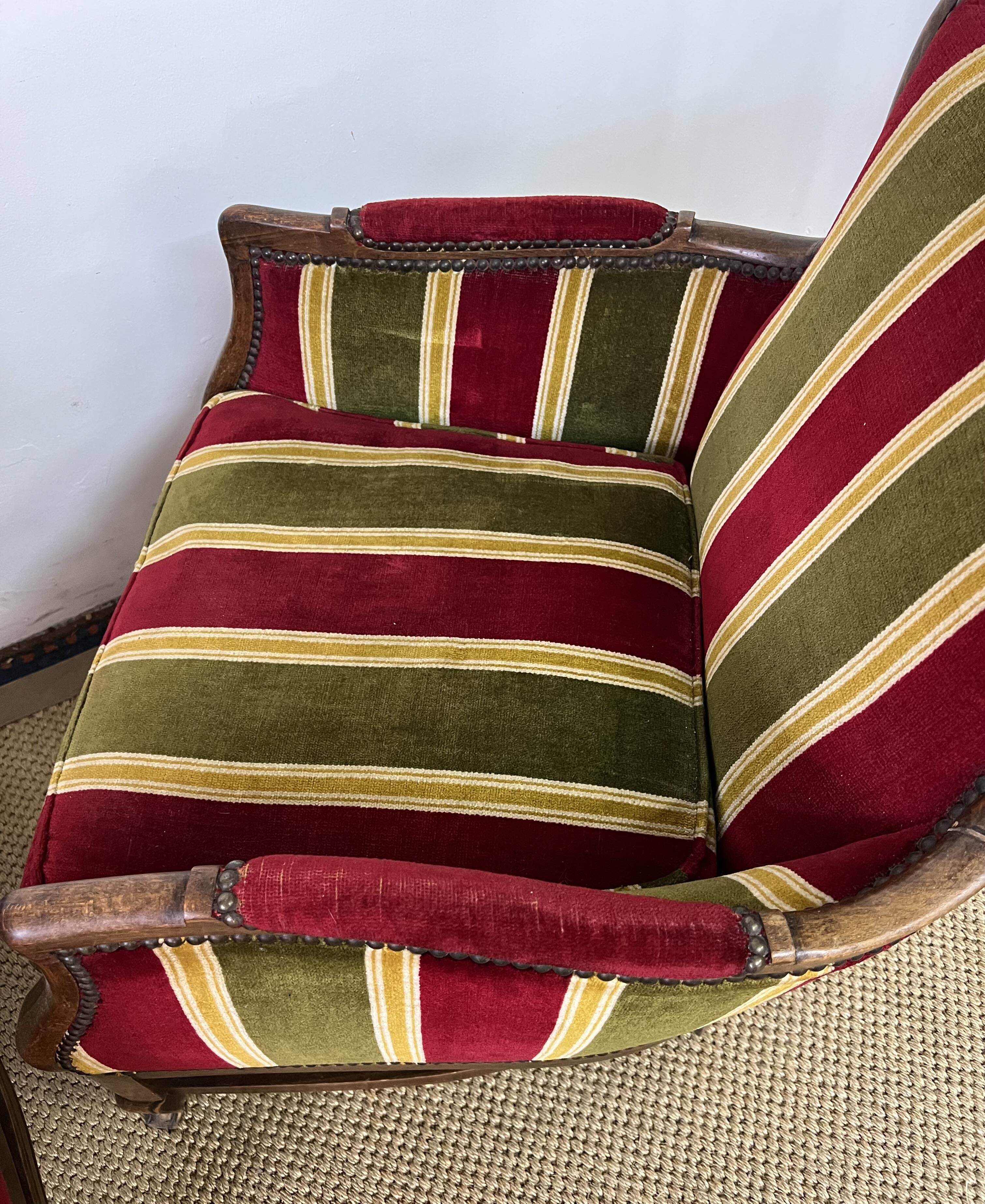 Pair of vintage convertible armchairs