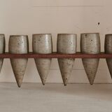 Sculpture 6 vases en grès 1970
