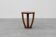 Art Deco side table in wood and chess style veneered top, France ca. 1940
