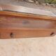 coat rack, hooks, wood and metal, vintage