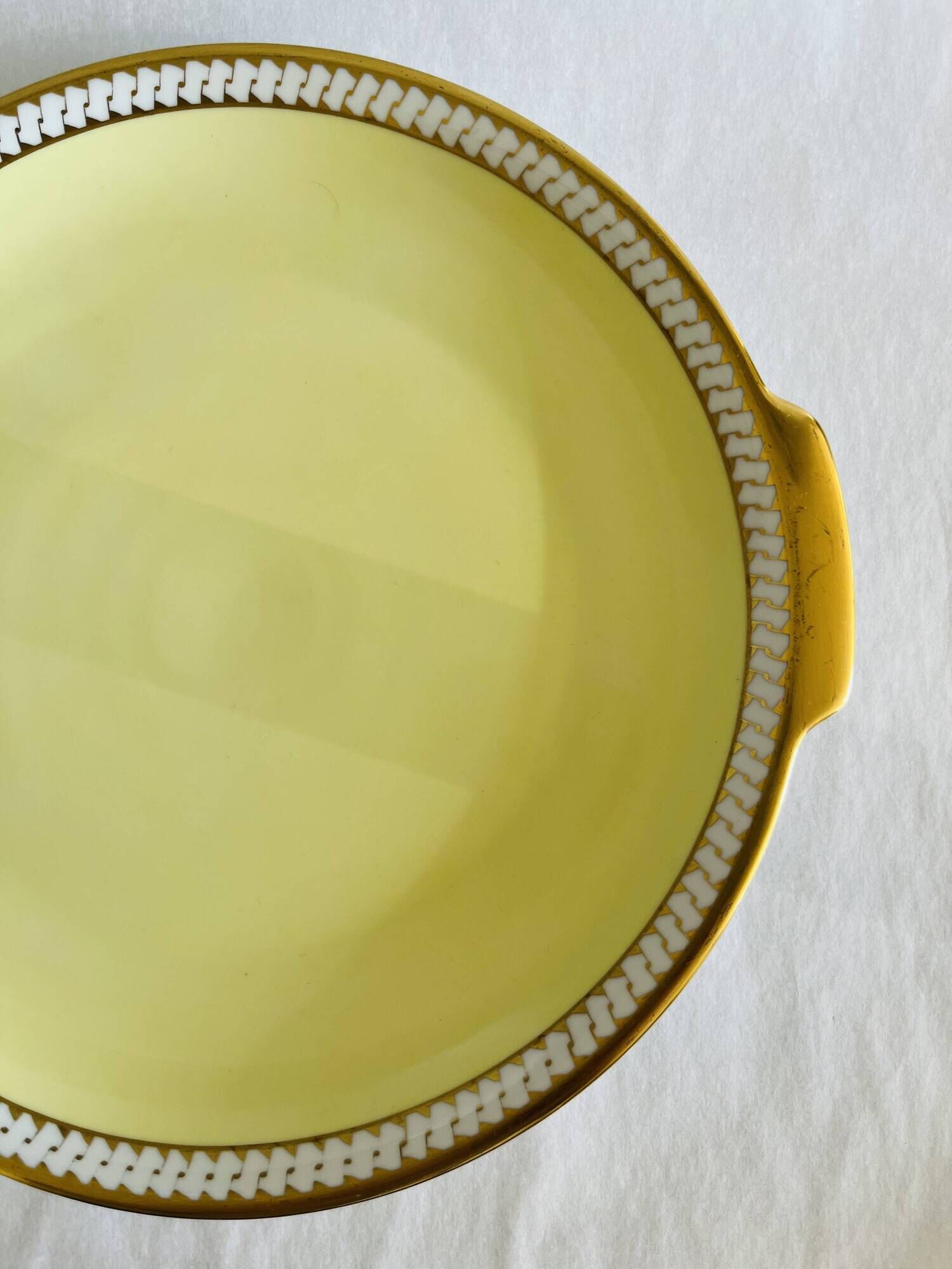 Vintage cake dish in German porcelain, KPM Krister Germany, decoration.