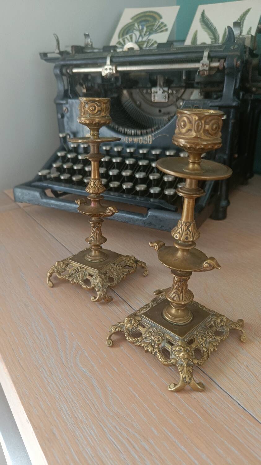 Antique baroque candlesticks
