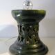 Large 1980s lamp, openwork ceramic