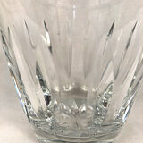Large carved crystal vase