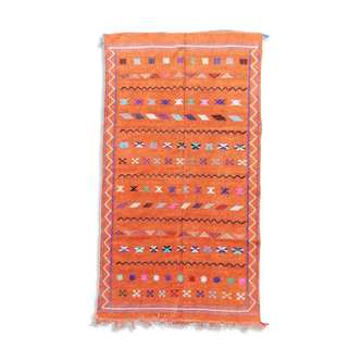 Tapis marocain ethnique orange 130 x 240 cm