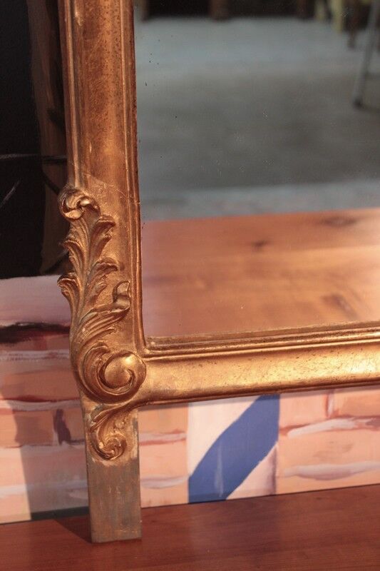 Mirror Louis XV style gilded wooden XX