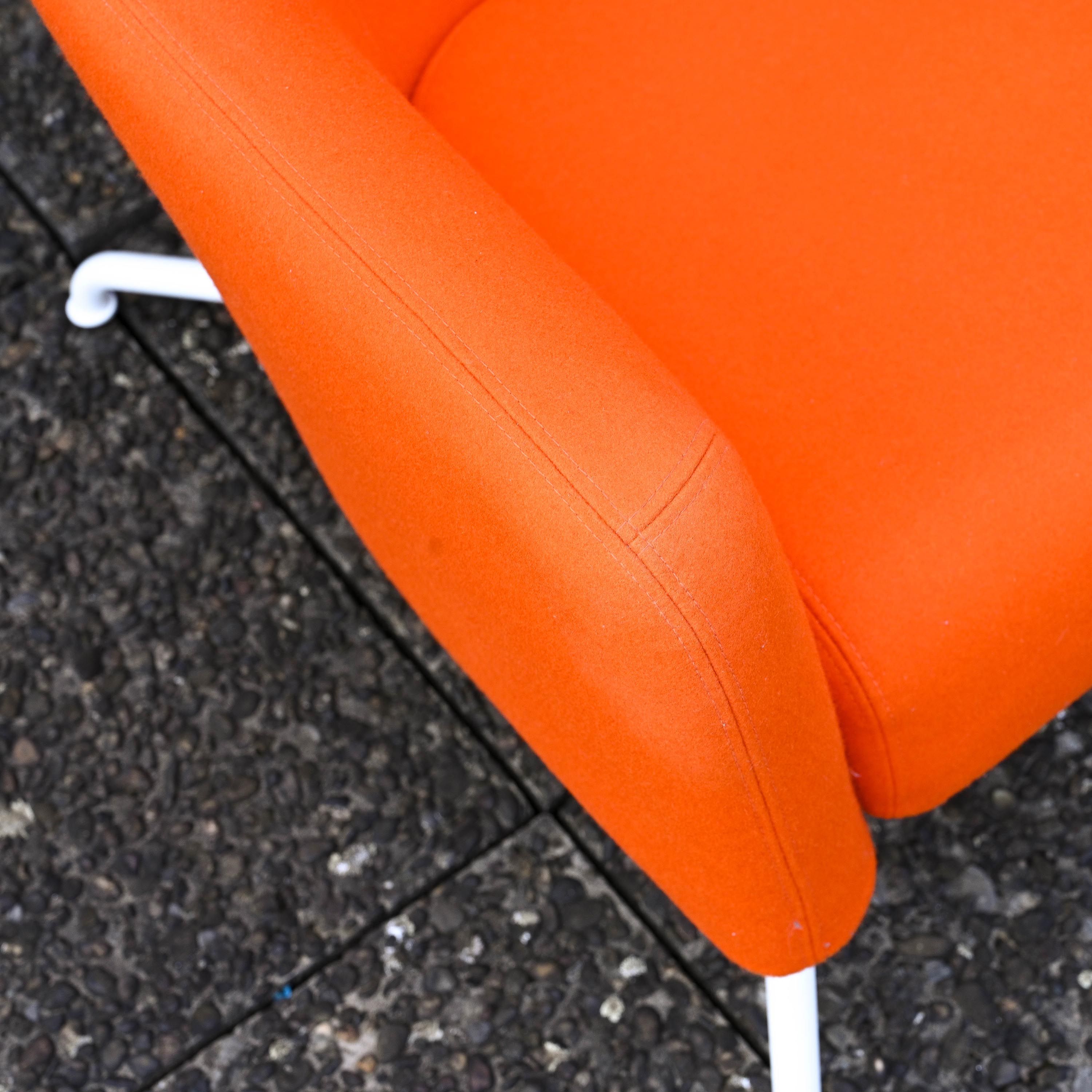 Havana Wing Chair in orange Divina fabric designed by Busk & Hertzog in 2013
