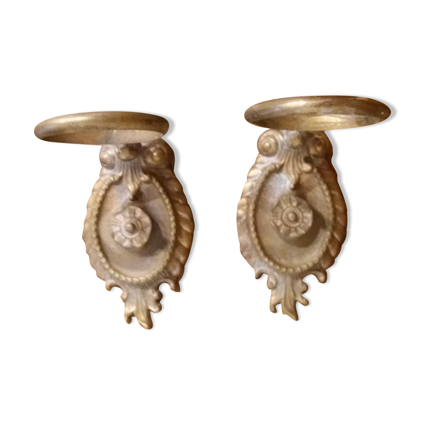 Lot of brass glass door