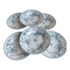 Gien Fleurette Plates x6 – antique floral decoration
