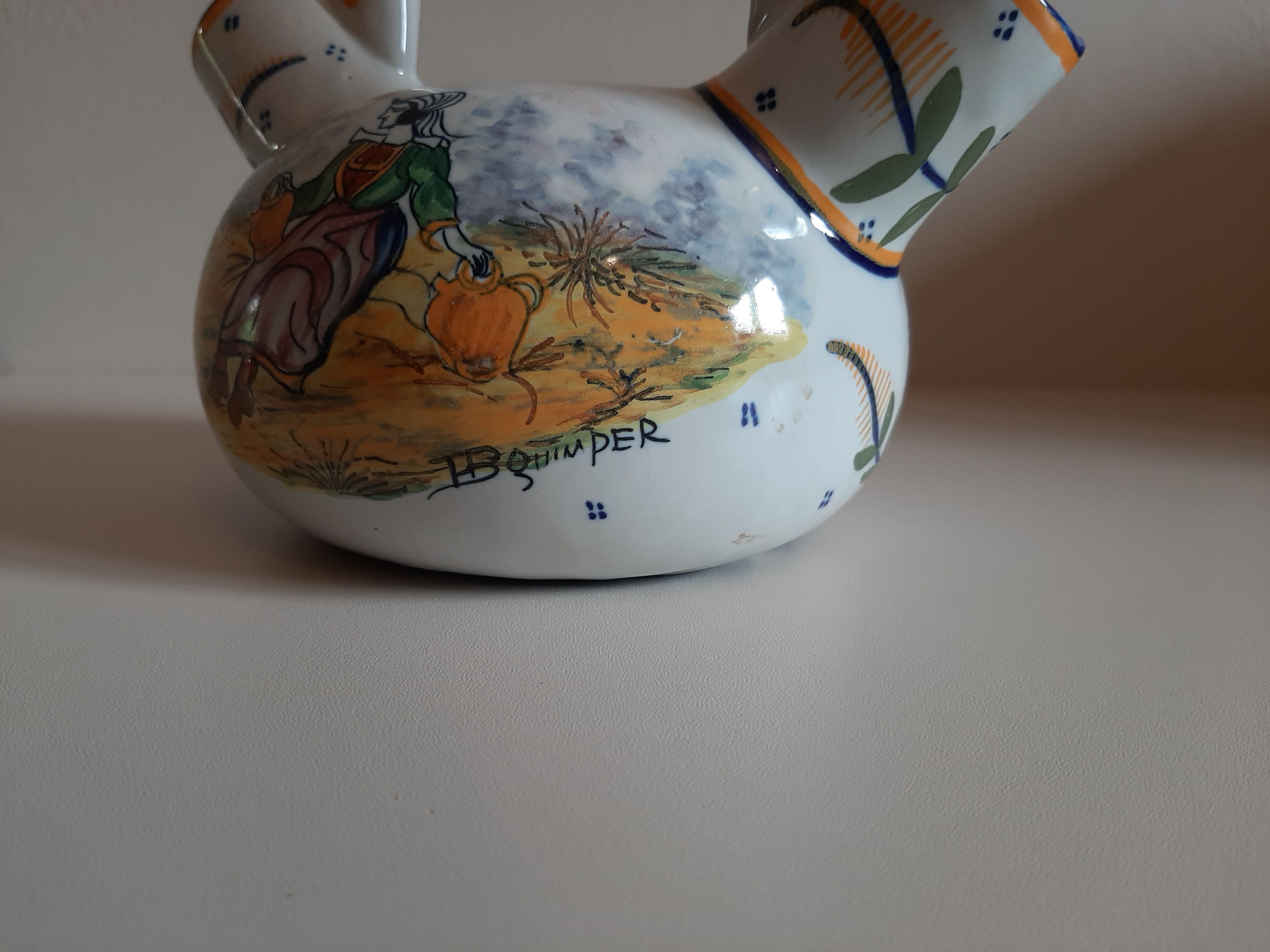 HB Quimper flower vase