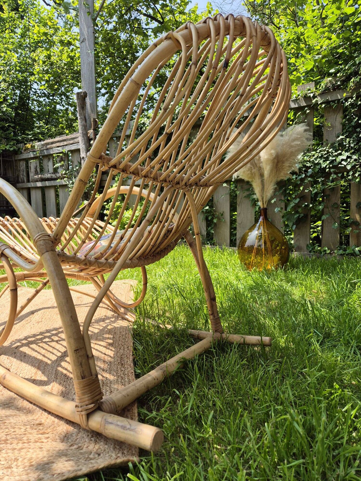 Vintage rattan rocking chair