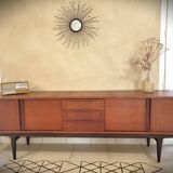 Scandinavian design sideboard in vintage teak