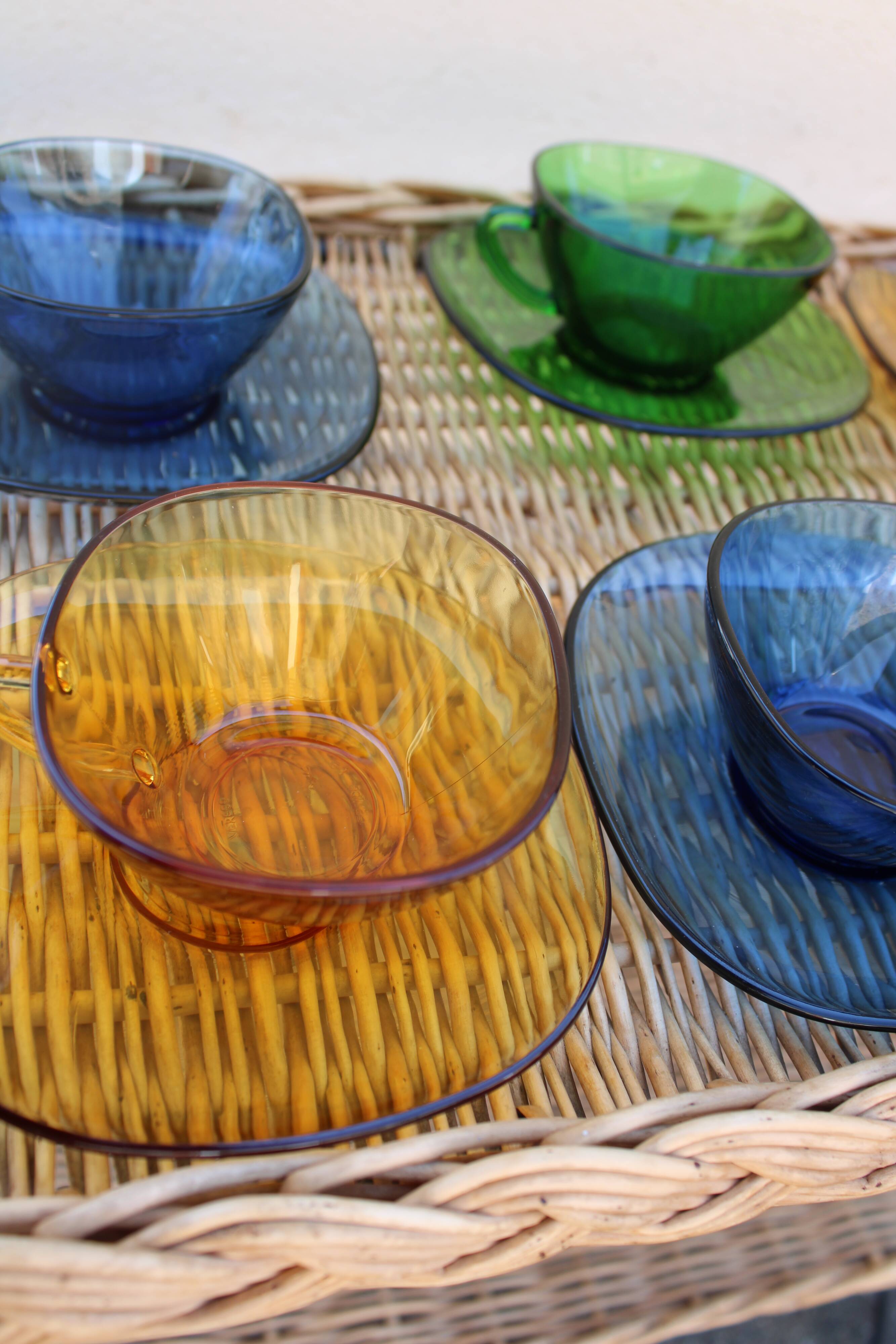 6 cups Vereco and their saucers