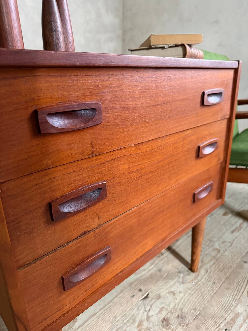 Vintage Scandinavian teak chest of drawers