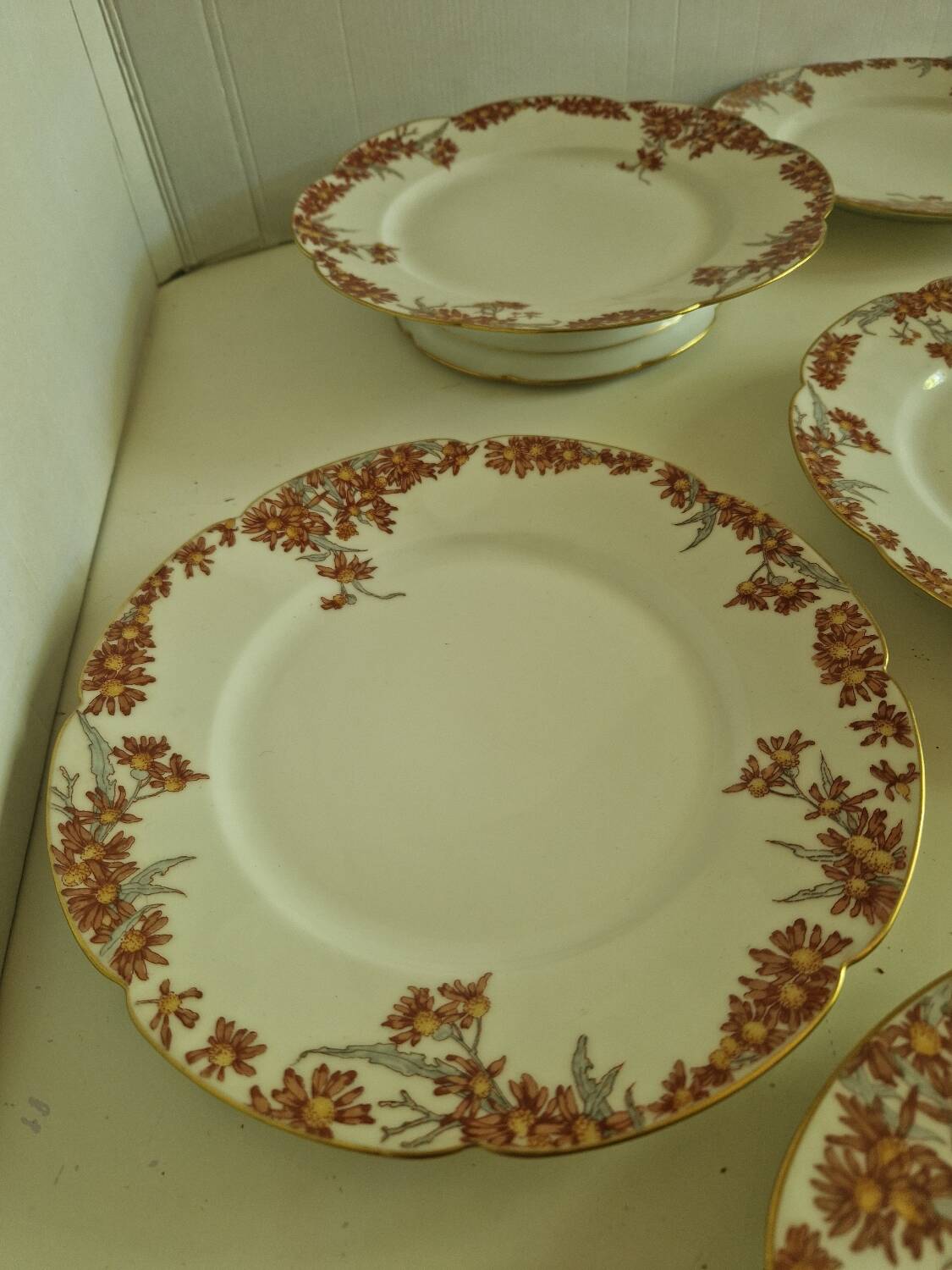 Lot of 11 Porcelain Dinner Plates Plus Presentation Dish Manufactured