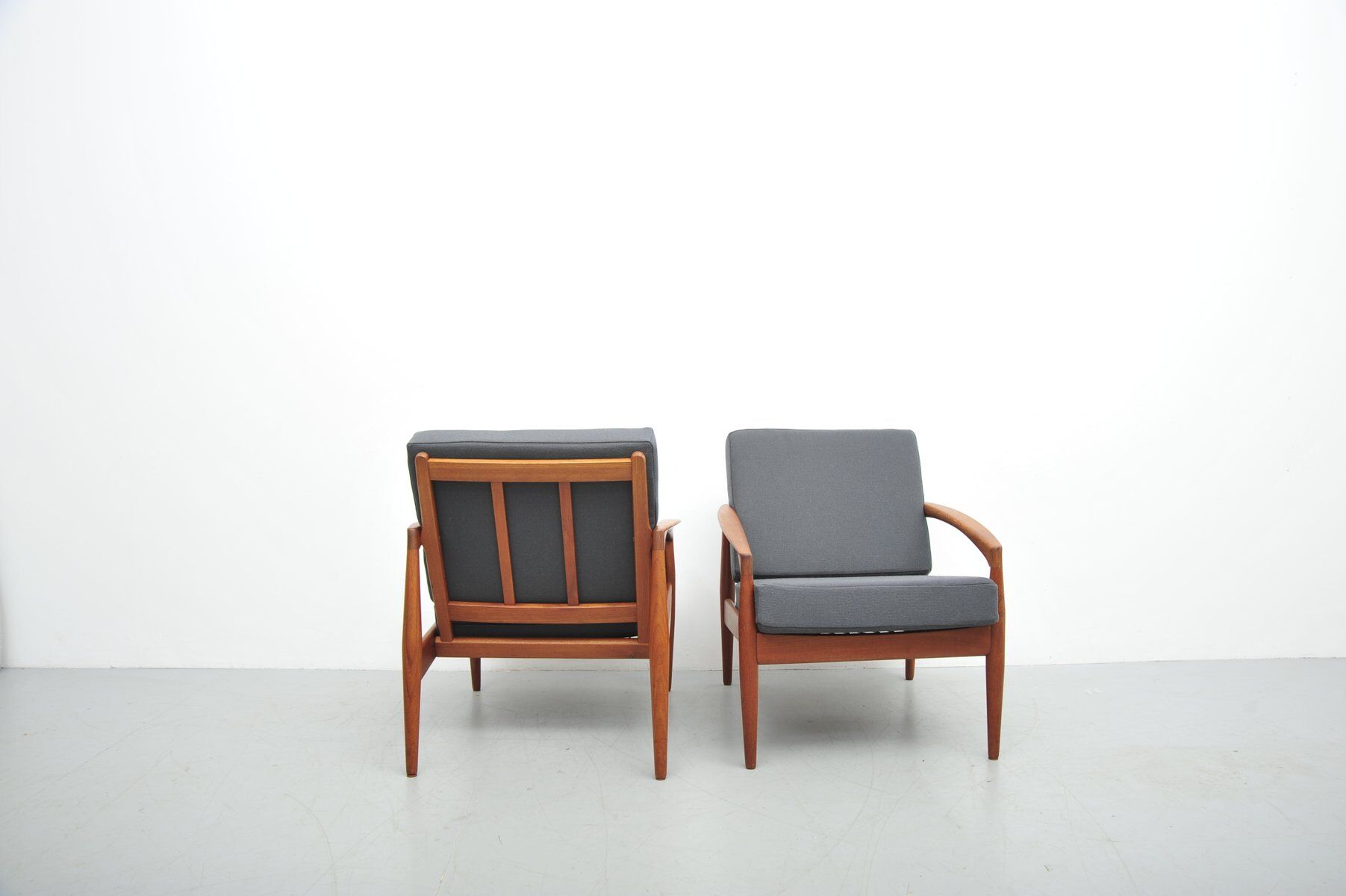 2x Model 121 Paper Knife armchairs by Kai Kristiansen for Magnus Olsen