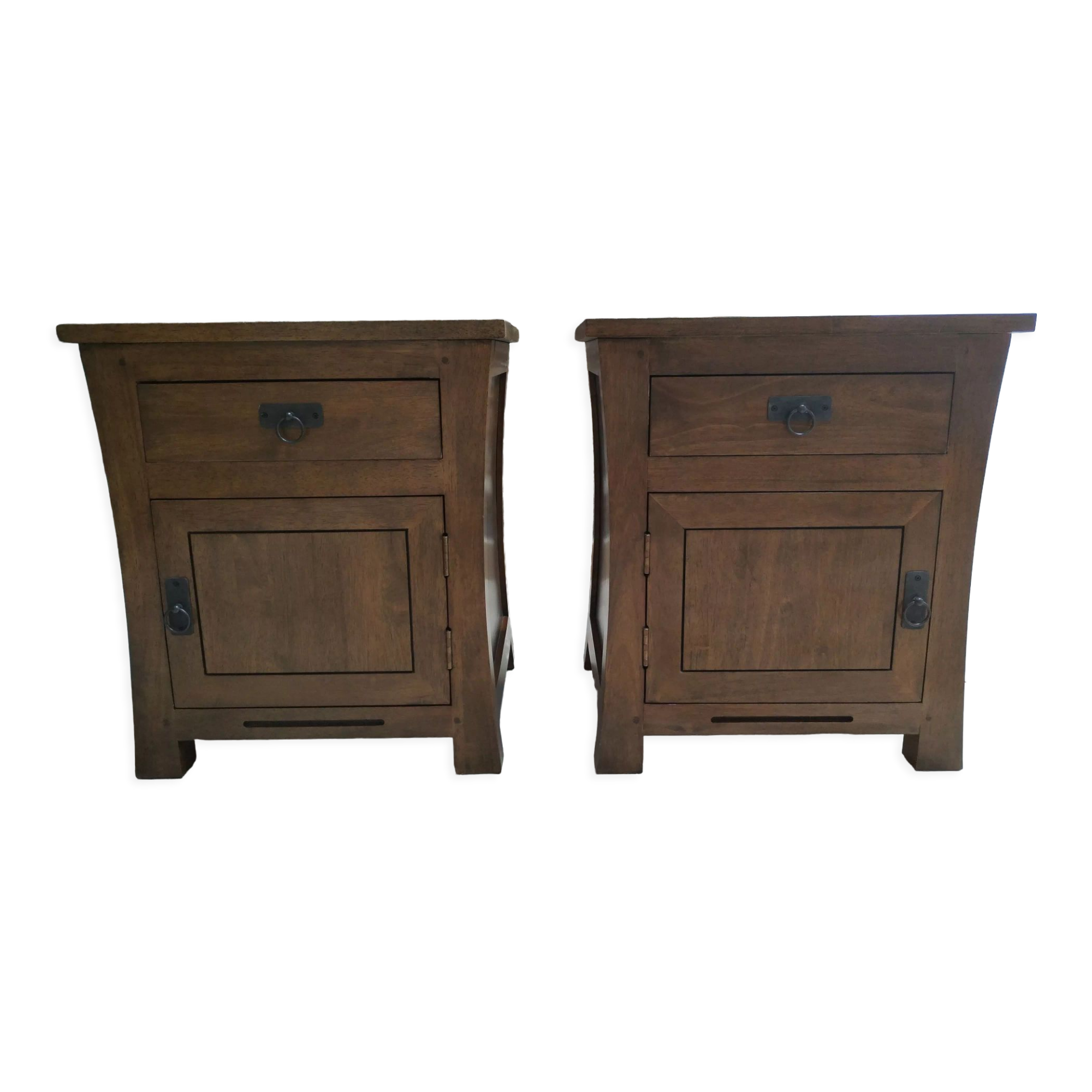 Set of 2 Indonesian bedside tables