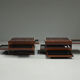 Set of 2 Tetra tables by Bernard Vuarnesson for Bellato, 1980s Italy.