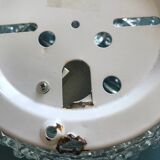 Round cast glass ceiling light