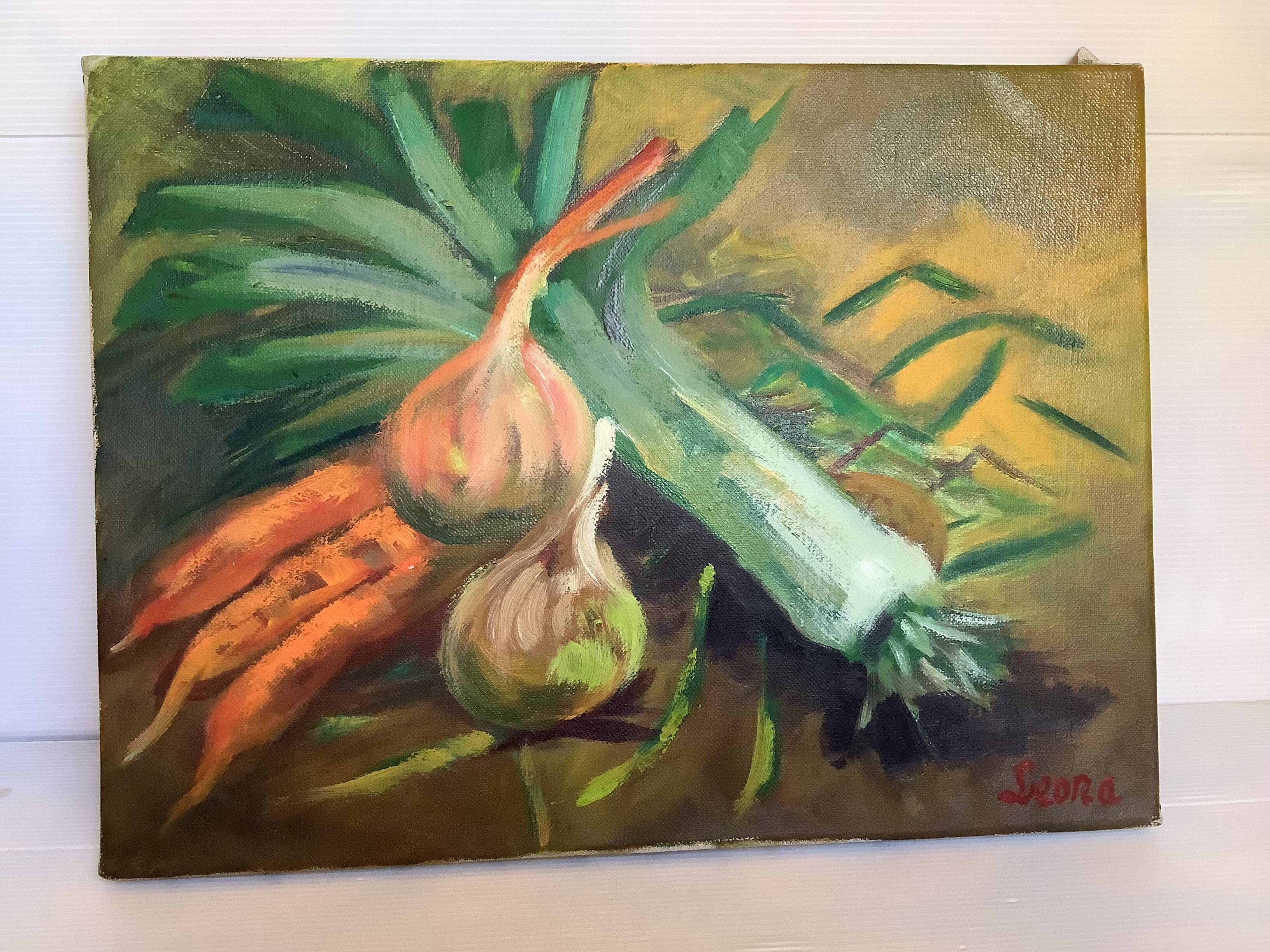 Still life painting oil on canvas signed