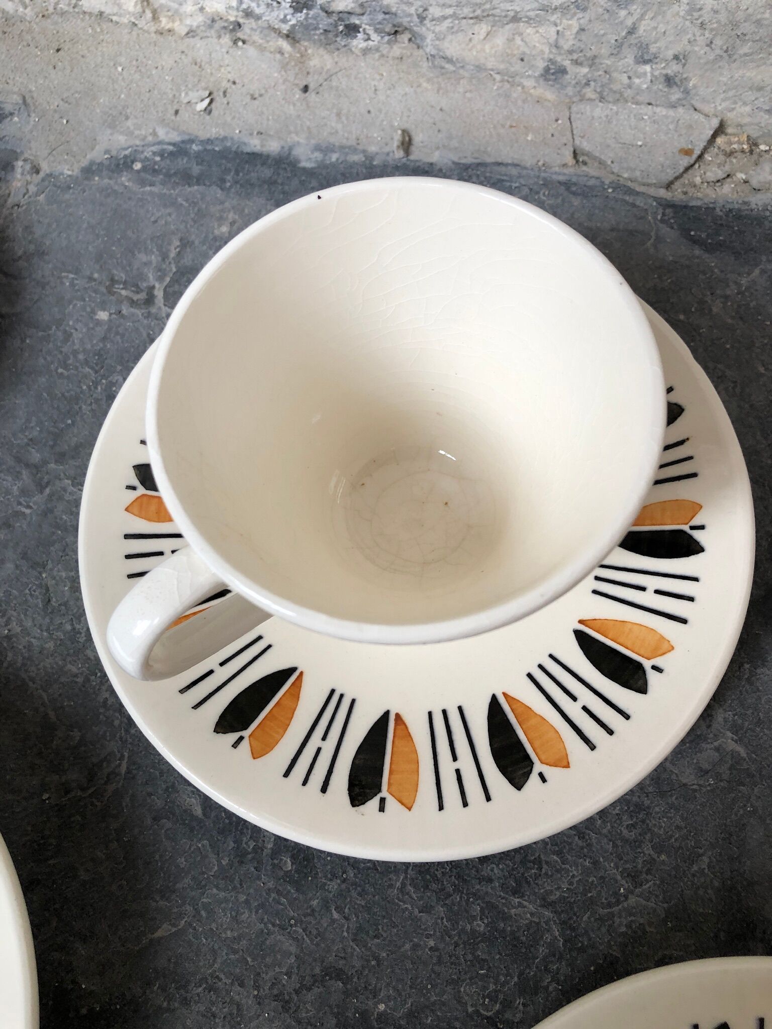 6 cups and saucers, late 60s