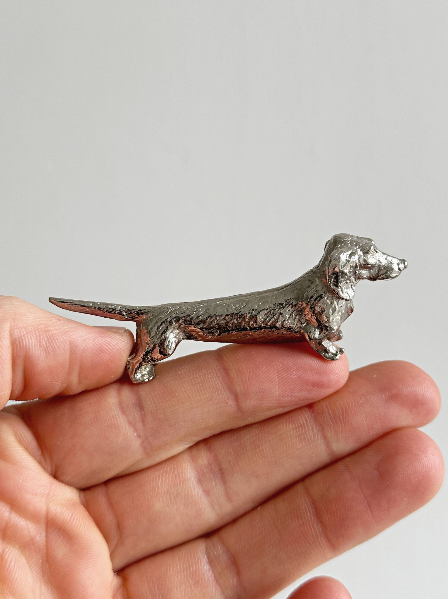 Lot de 6 porte-couteaux en forme de chien teckel