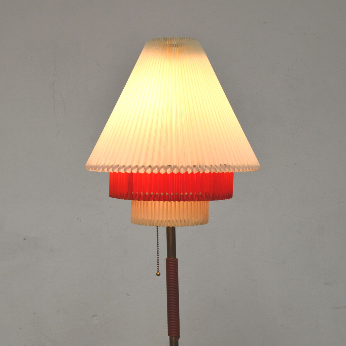 Brass and plastic floor lamp, 1960