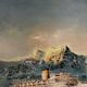 Oil on canvas Alain Chaussois (1950-2018) – Ocean liner Arcadia in the
