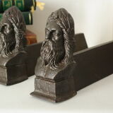 Pair of channels head of eastern bearded man
