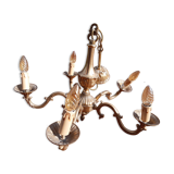 Lustre bronze doré  5 branches style Louis XV