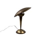 Mid-century modern brass adjustable table lamp, Italy circa 1950