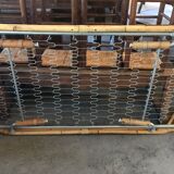 Foldable rattan basket bed