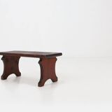 Rustic hand crafted wooden stool, France ca. 1880