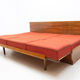 Mid century sofabed in walnut by Jindrich Halabala for UP Zavody, 1950´s