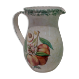 Pitcher decorated with ceramic peaches Himark Italy