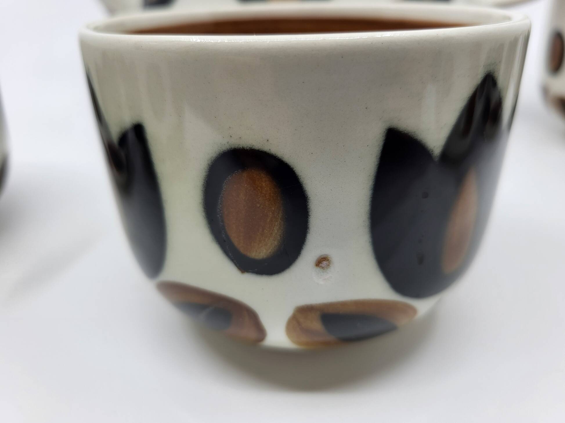 Boch la Louvière tea set, Kimono series, earthenware, Belgium 1970