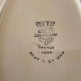 Pair of antique Longchamp earthenware raviers and sauceboats