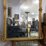 Large 19th century mirror gilded with gold leaf