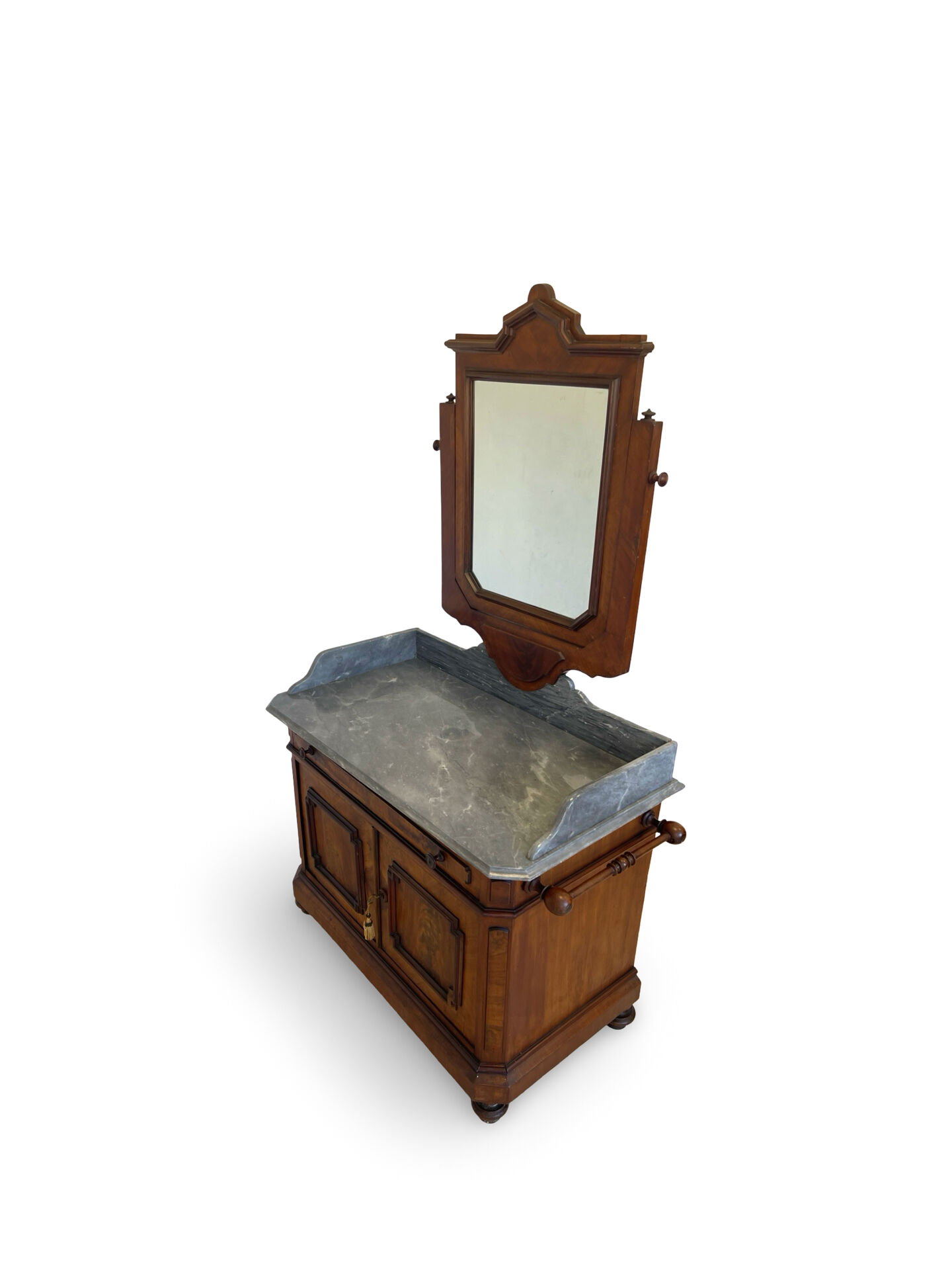 The antique walnut vanity , 19th century