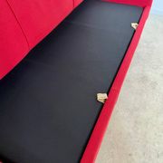 Antique Italian design fabric sofa from the 60s, vintage convertible