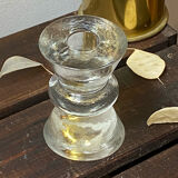Molded glass candle holder
