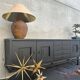 XL design black stained oak brutalist sideboard – De Coene