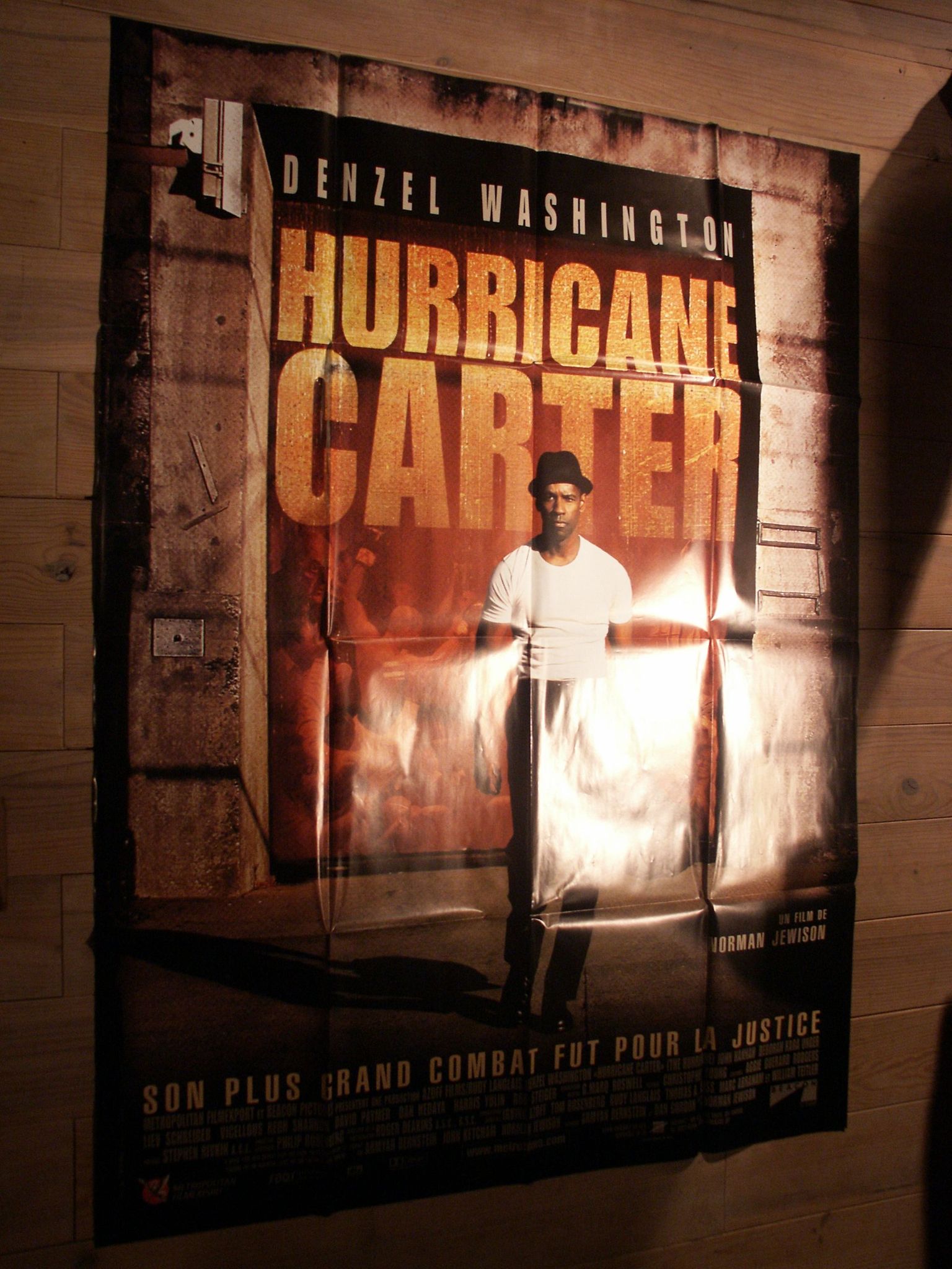 Hurricane Carter 160 x 120 affiche pliée originale